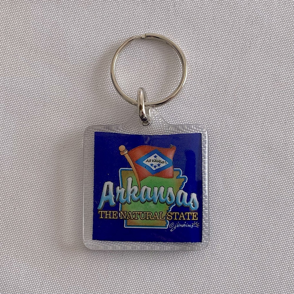 ⭐️ Vintage Multicolored Arkansas Acrylic Keychain